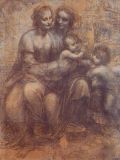 [Da Vinci Prints - Cartoon: Virgin and Child with St Anne and St John the Baptist]
