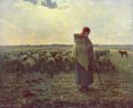 [Millet Prints - Shepherdess with her Flock]