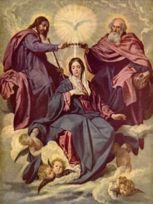 [Velasquez - art print, poster  - Coronation of the Virgin]