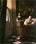 [Lady Writing a Letter with her Maid]